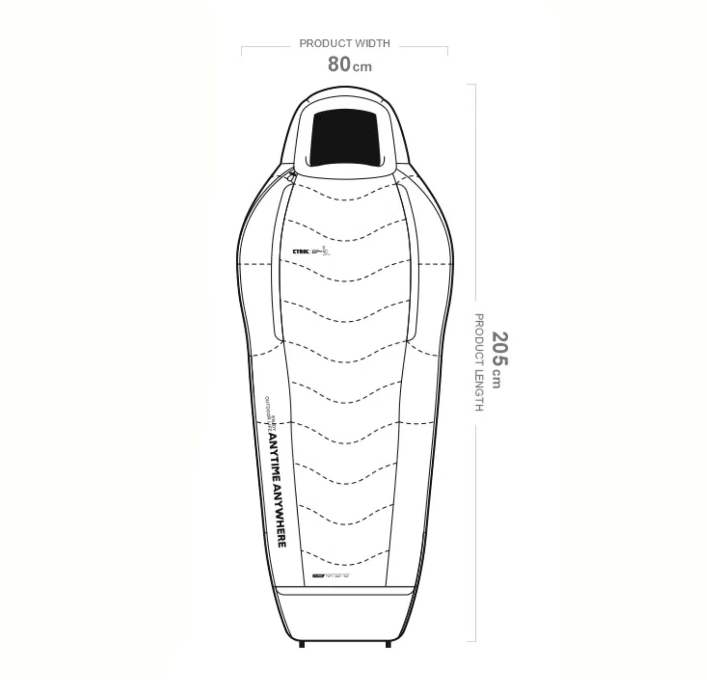 Wearable Camping Sleeping Bag (QS-SB-013) – product view 6