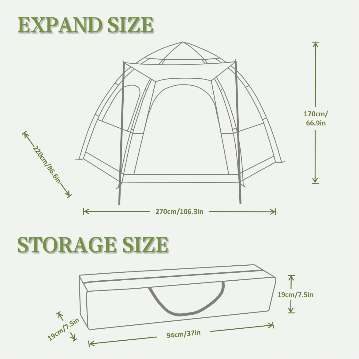 Quick-Opening Two-in-One Outdoor Tent – OEM product image 7