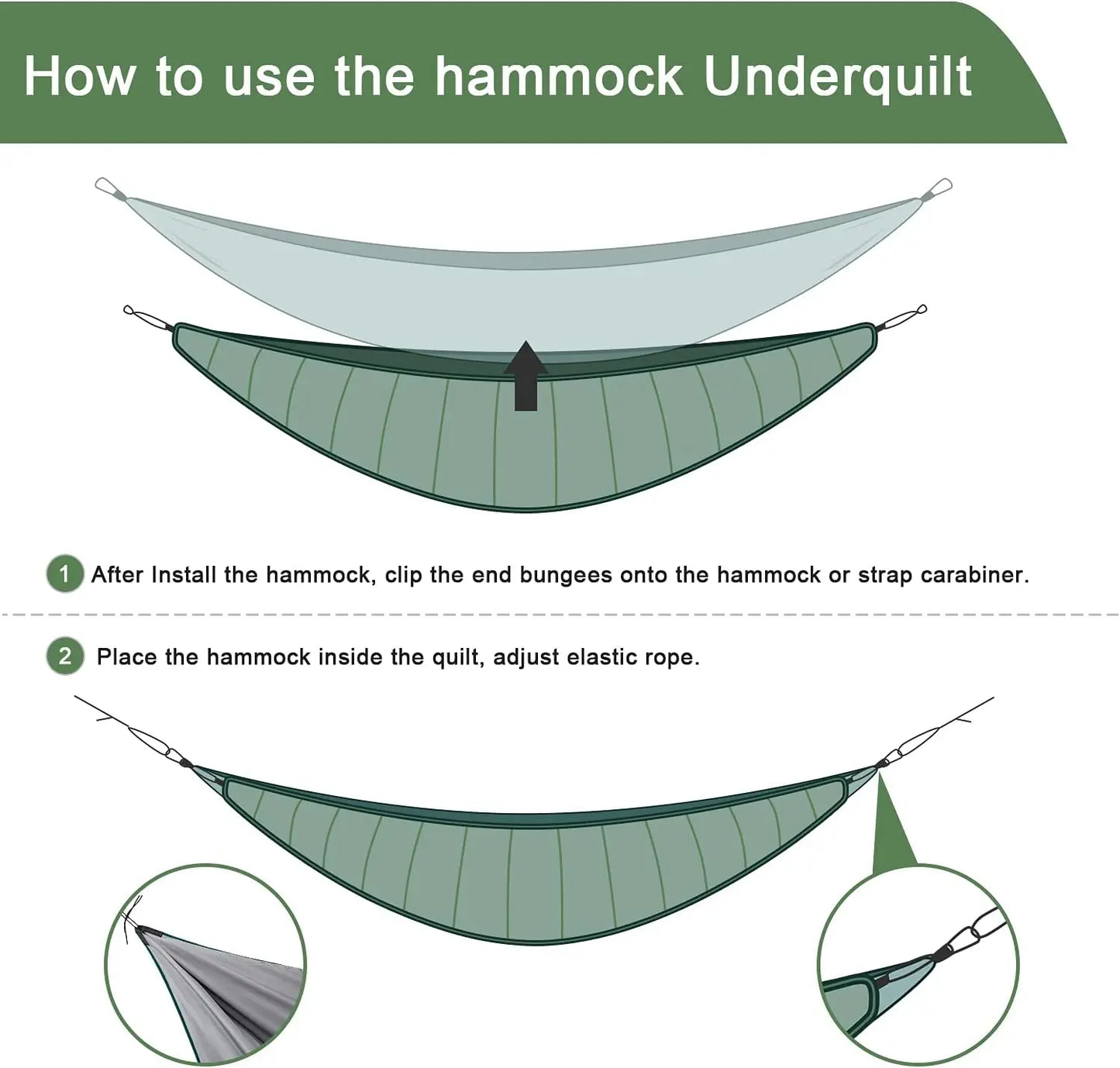 Full-Length Insulated Hammock Underquilt – OEM product image 6