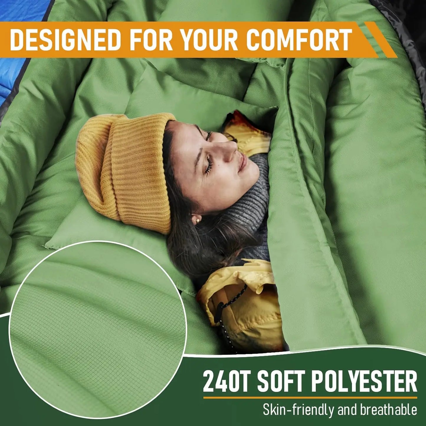 Convertible Double Sleeping Bag Set (QS-SB-012) – product view 8