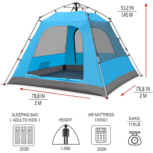 2 × 2 m Family Camping Tent (QS-CT-007) – product view 1