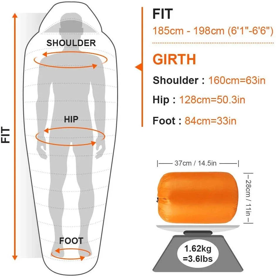 Cold-Weather Mummy Sleeping Bag (QS-SB-007) – product view 8
