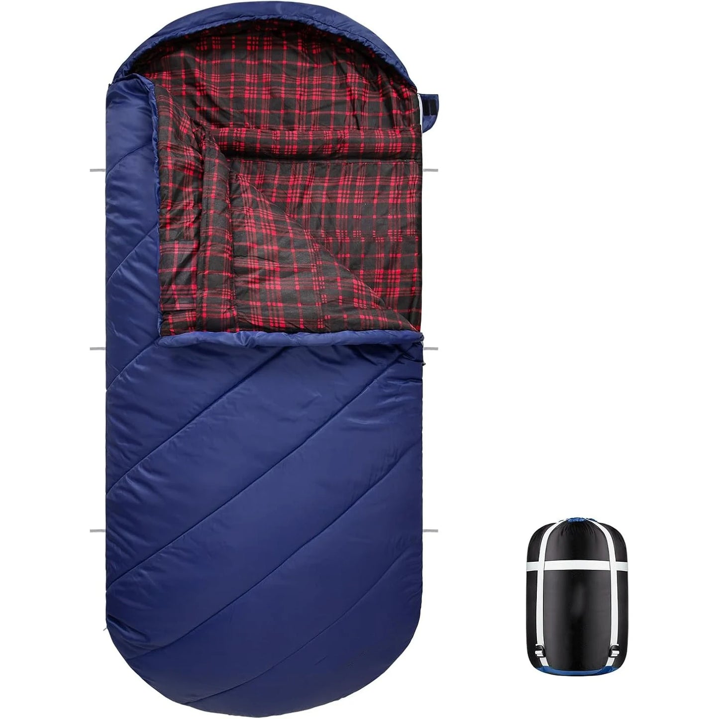 Wide Flannel Camping Sleeping Bag – OEM product image 3