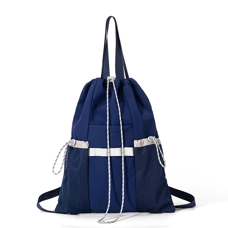 Denim Drawstring Sports Backpack (QS-BP-031) – product view 2