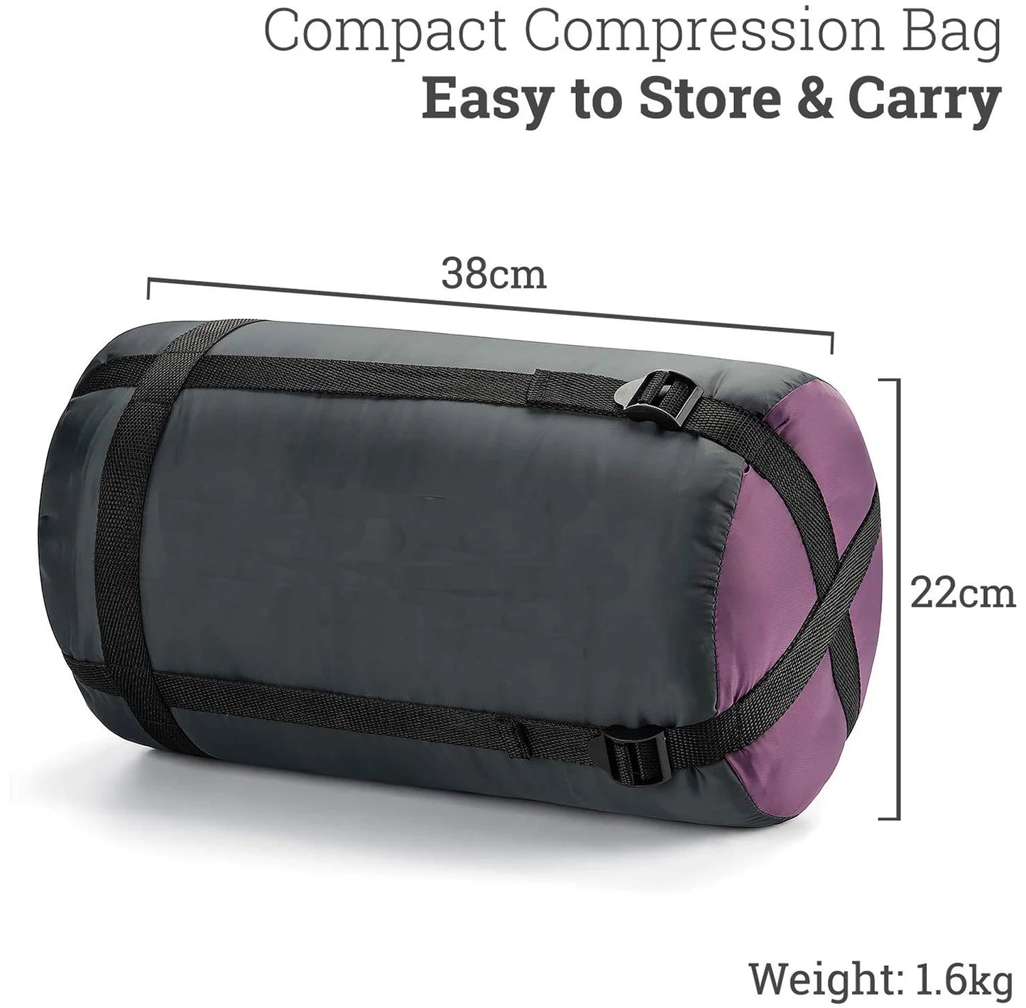 4-Season Hooded Mummy Sleeping Bag (QS-SB-005) – product view 9