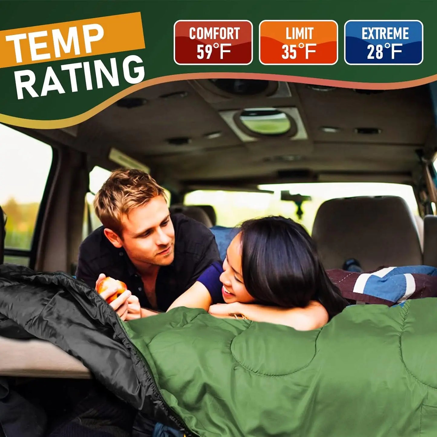 Convertible Double Sleeping Bag Set (QS-SB-012) – product view 6
