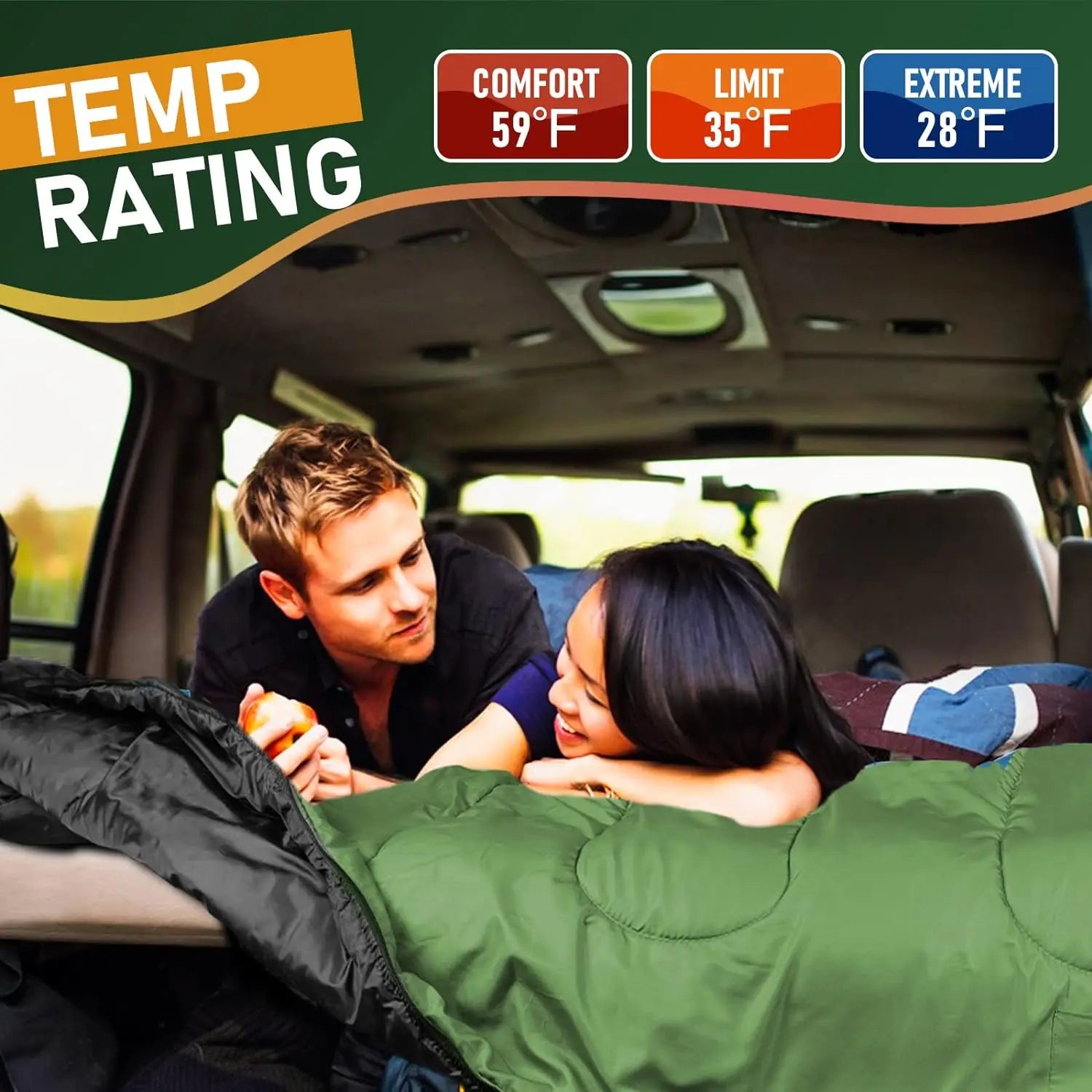Convertible Double Sleeping Bag Set (QS-SB-012) – product view 6