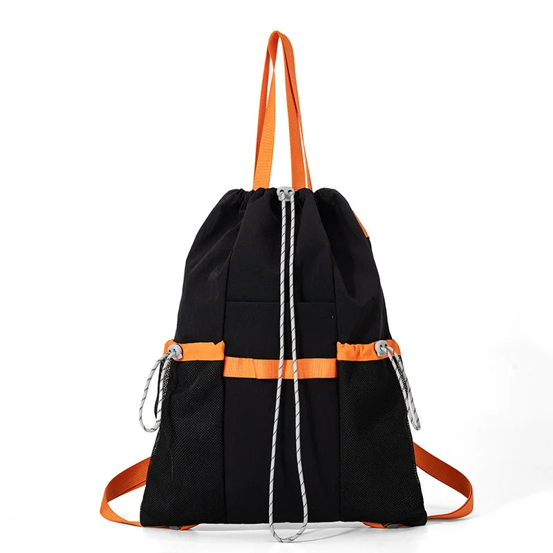 Denim Drawstring Sports Backpack (QS-BP-031) – product view 7
