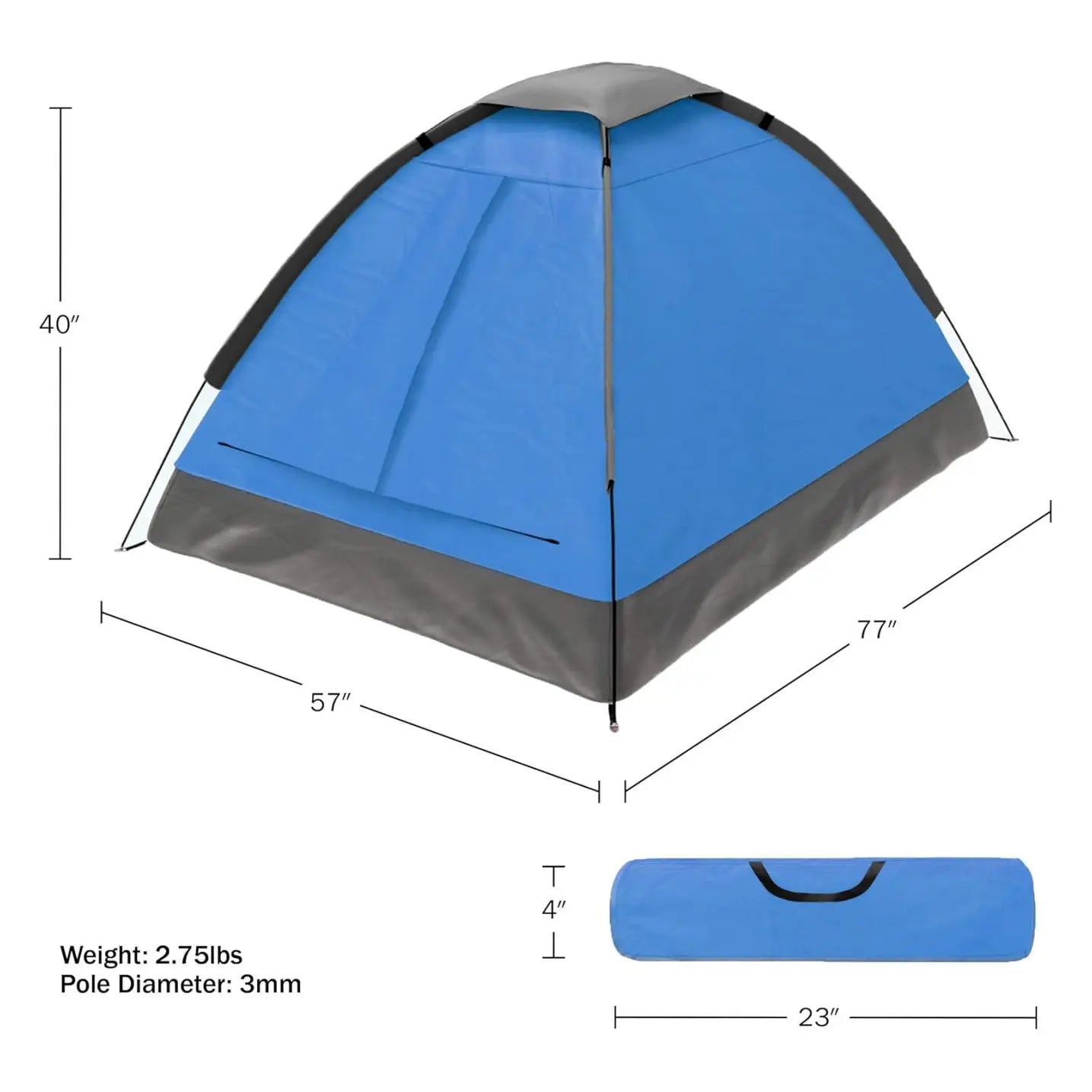2-Person Manual-Setup Dome Tent – OEM product image 5