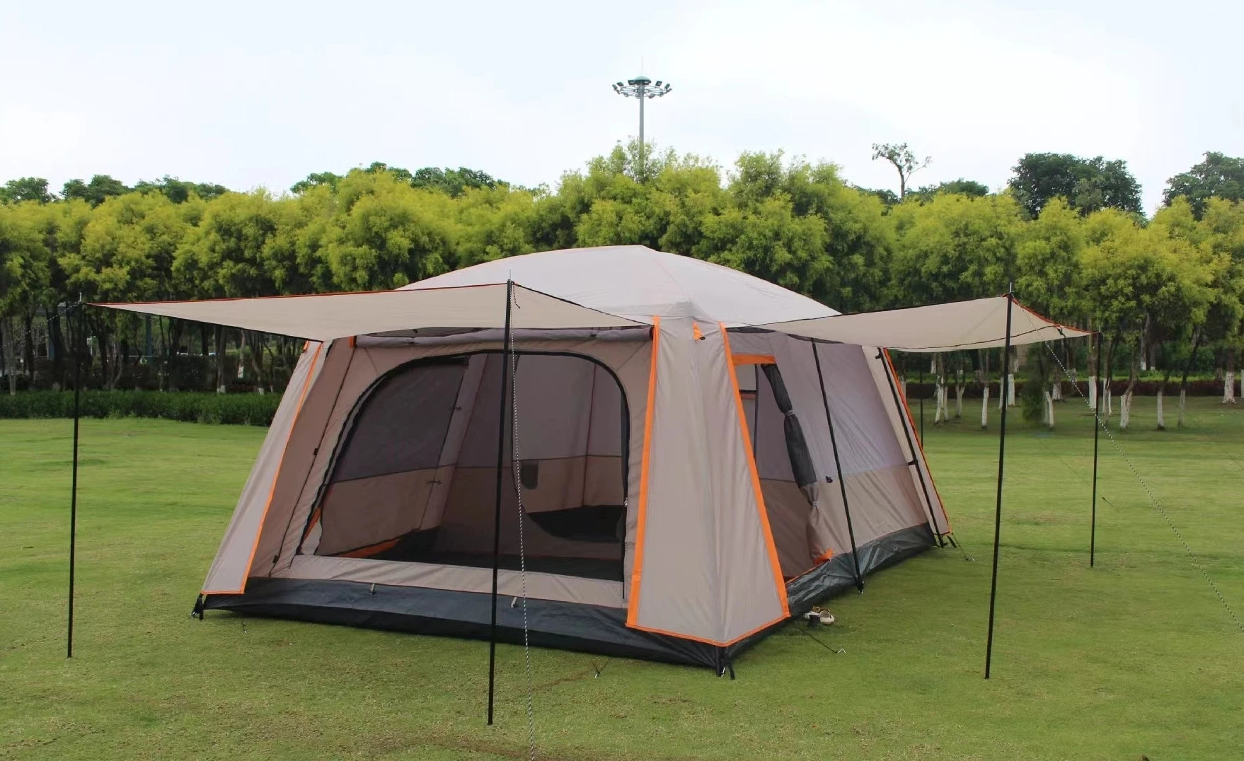 2-Room, 3-Door Straight-Wall Family Tent – OEM product image 9