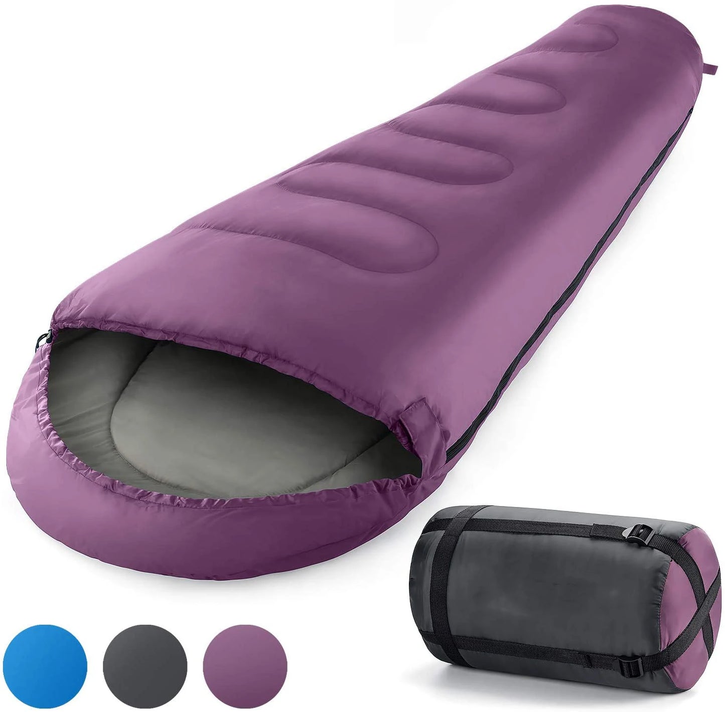 4-Season Hooded Mummy Sleeping Bag (QS-SB-005) – product view 2