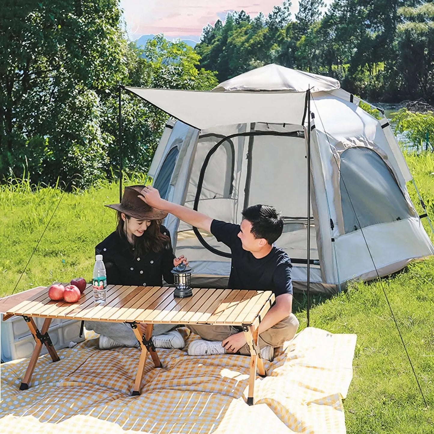 Portable Double-Layer Automatic Glamping Tent – OEM product image 7