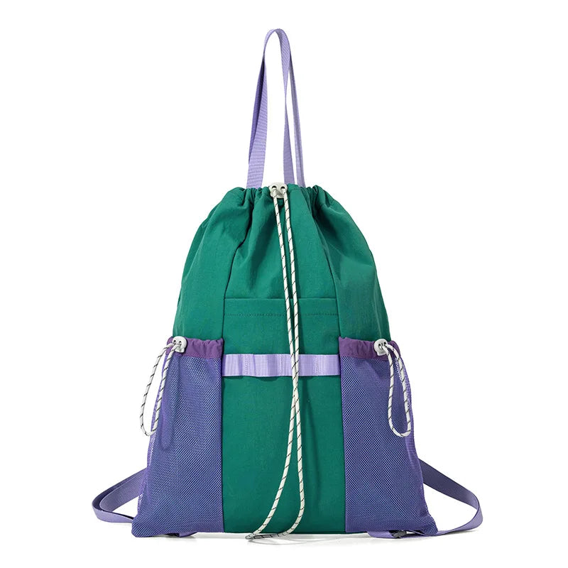Denim Drawstring Sports Backpack (QS-BP-031) – product view 5