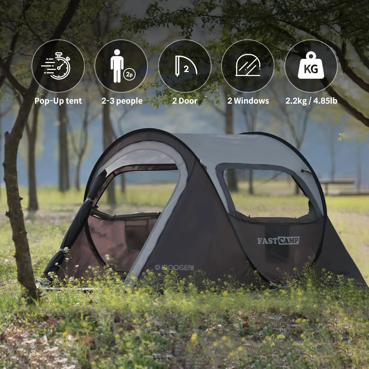 2–3 Person 3-Season Polyester Dome Tent – OEM product image 8