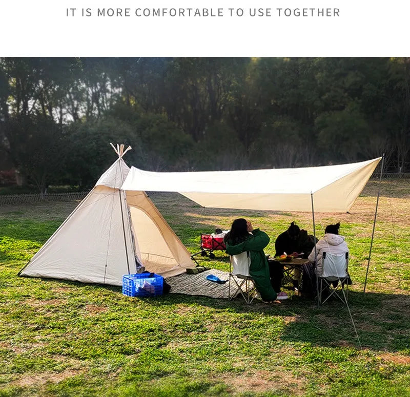 Cotton-Style Teepee Camping Tent (QS-CT-019) – product view 6
