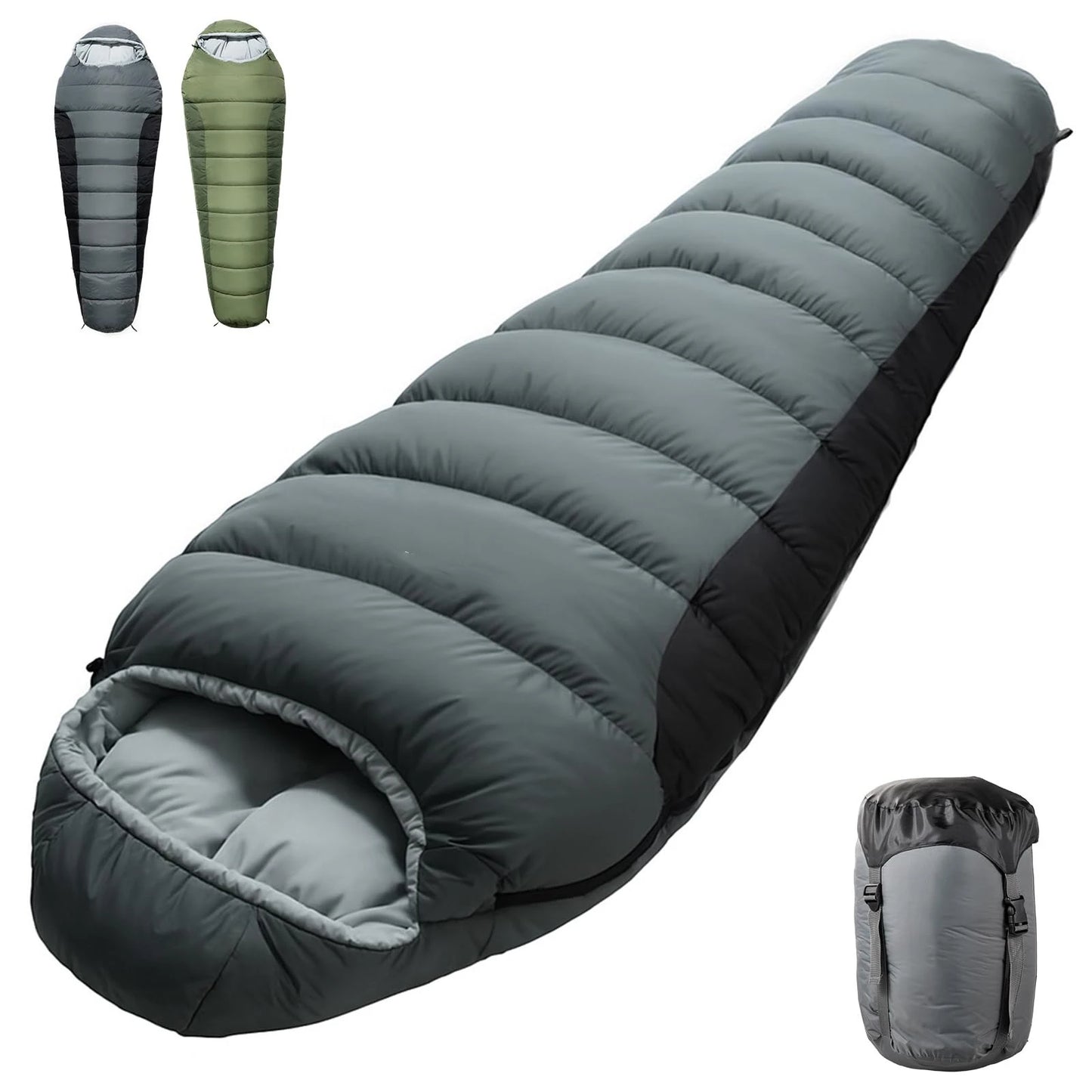 Winter Mummy Duck-Down Sleeping Bag – OEM product image 1