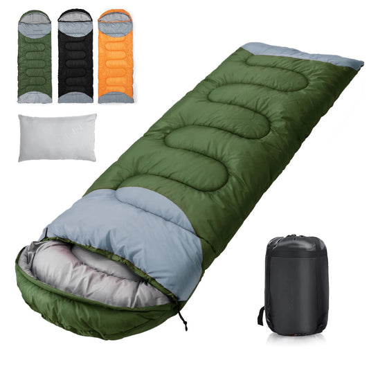 Insulated Hooded Envelope Sleeping Bag (QS-SB-008) – product view 1