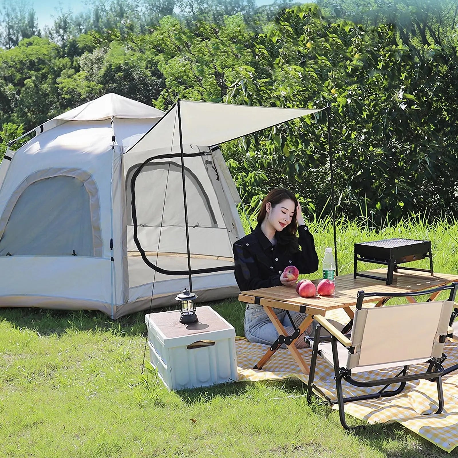 Portable Double-Layer Automatic Glamping Tent – OEM product image 5