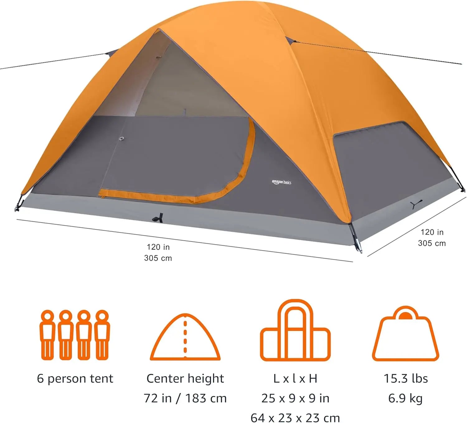 Extended-Fly Dome Camping Tent (QS-CT-003) – product view 6