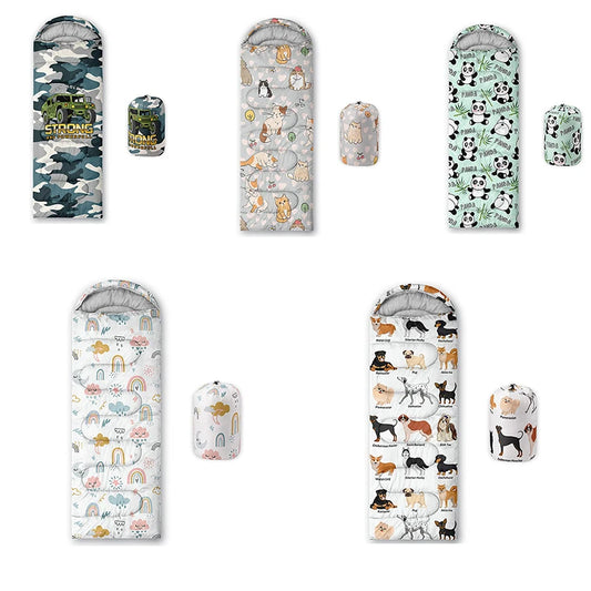 Animal-Print Cotton Camping Sleeping Bag – OEM product image 1
