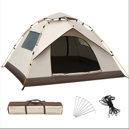 Automatic Beige Dome Tent Set (QS-CT-021) – product view 1