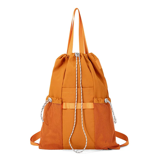 Denim Drawstring Sports Backpack (QS-BP-031) – product view 1