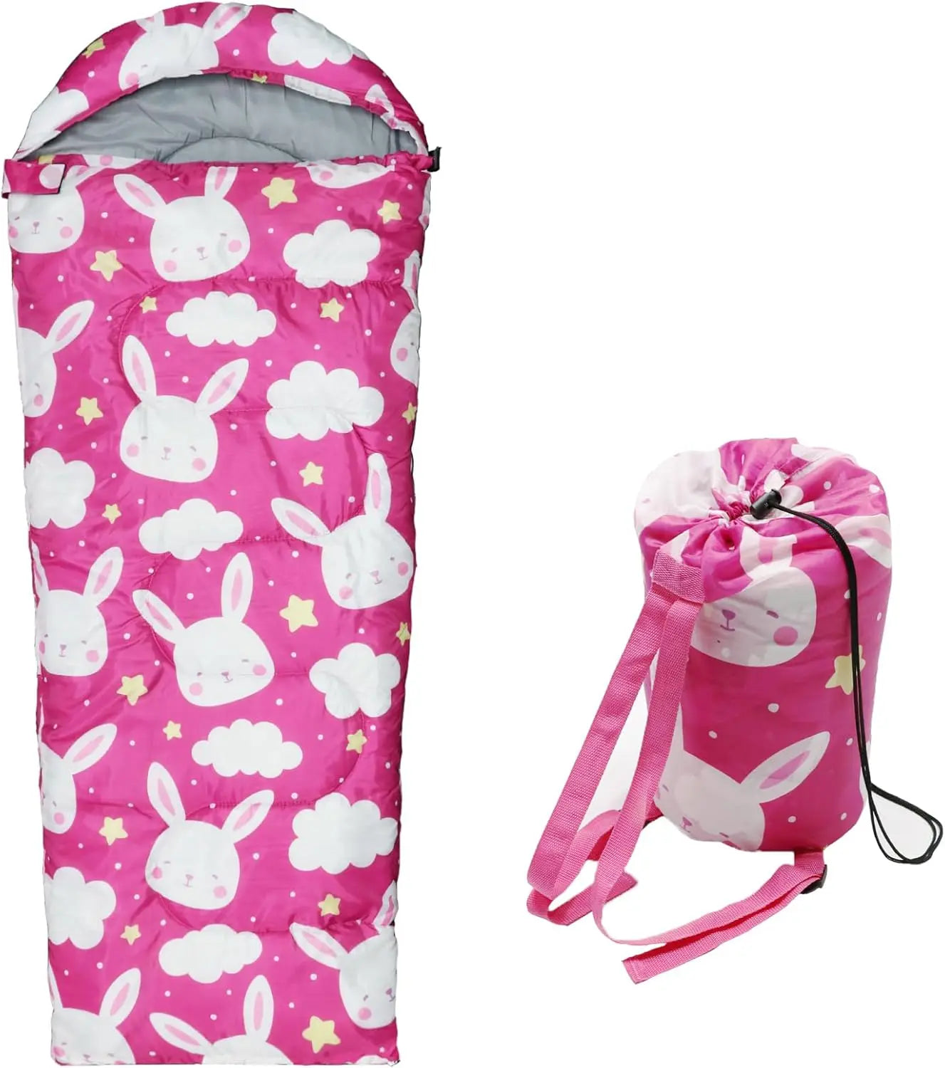 Pink Heart-Print Kids Sleeping Bag – OEM product image 2