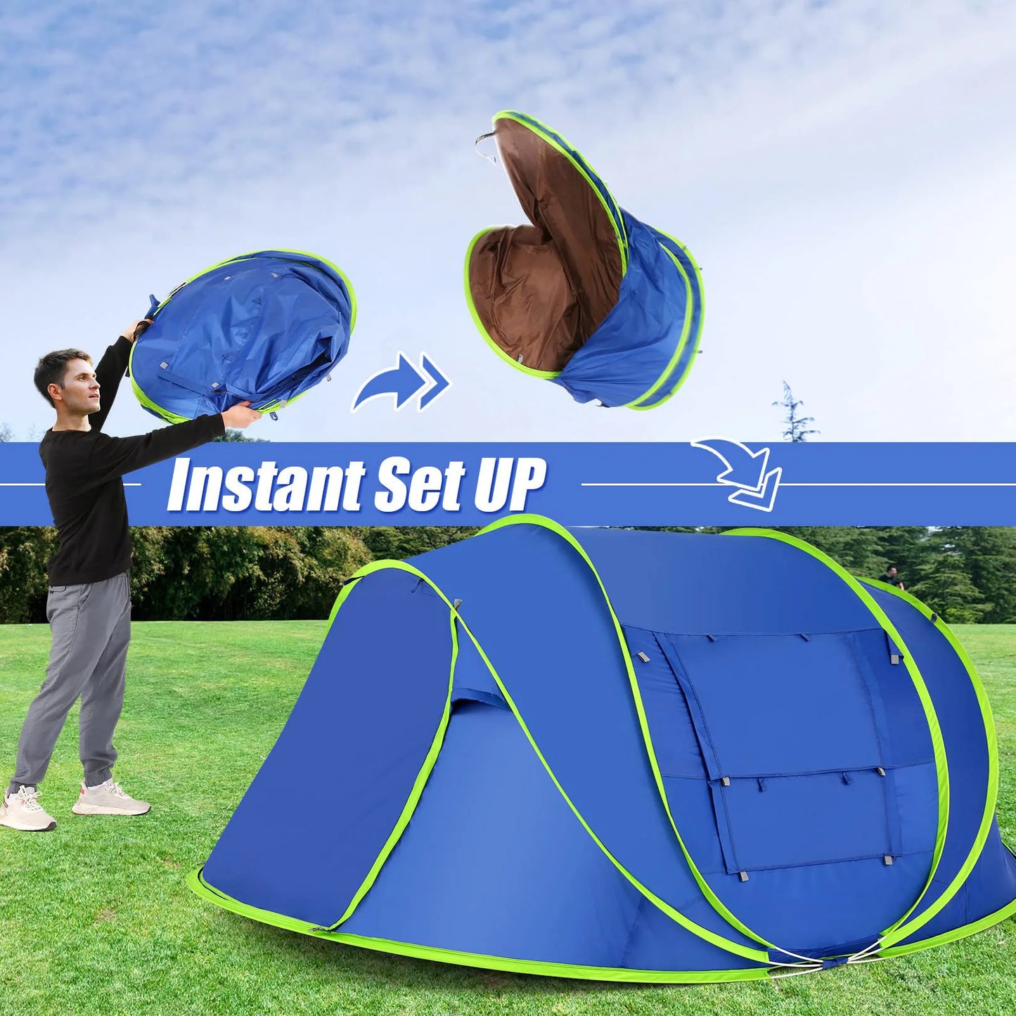 4-Person Double-Layer Ventilated Tent – OEM product image 6