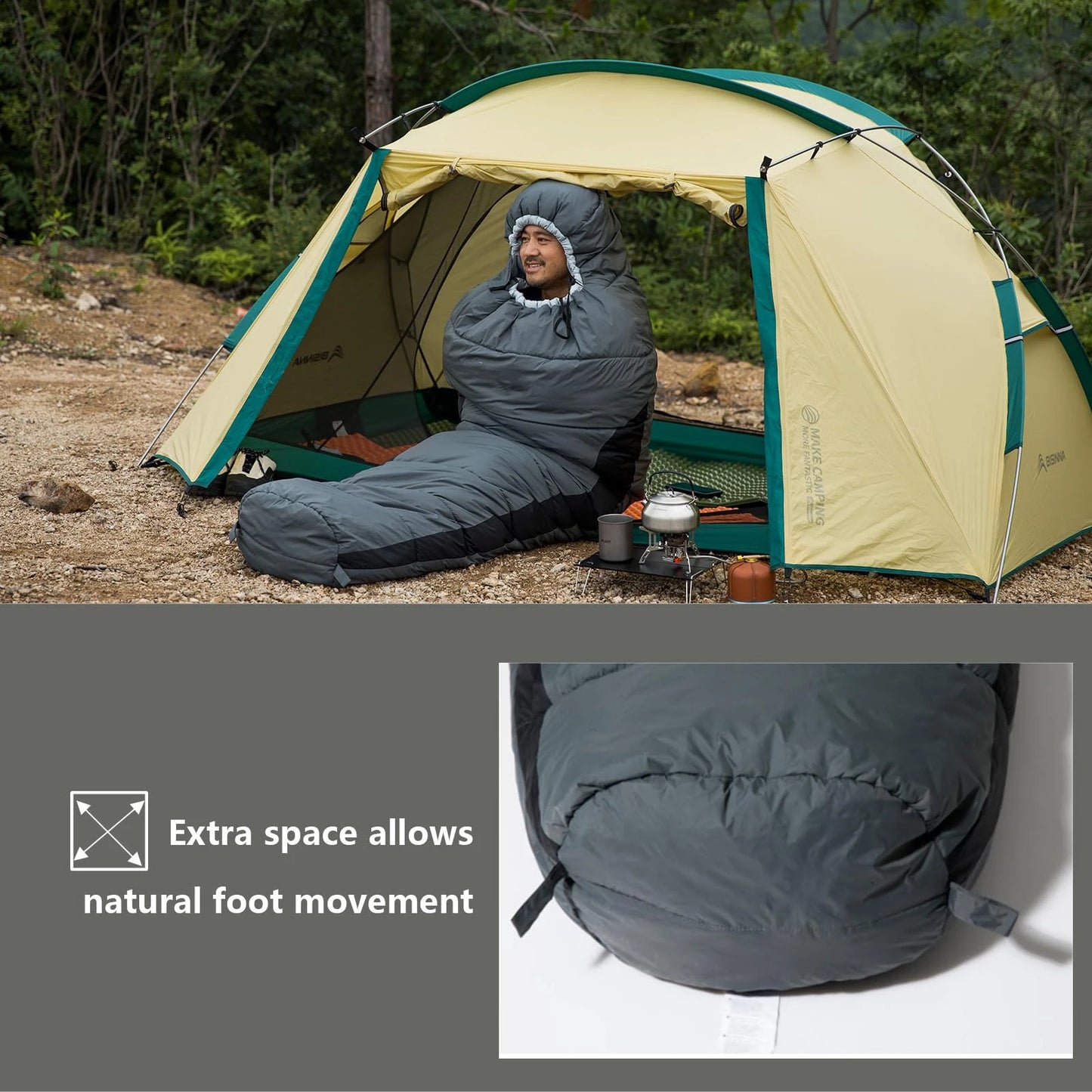 Winter Mummy Duck-Down Sleeping Bag – OEM product image 5
