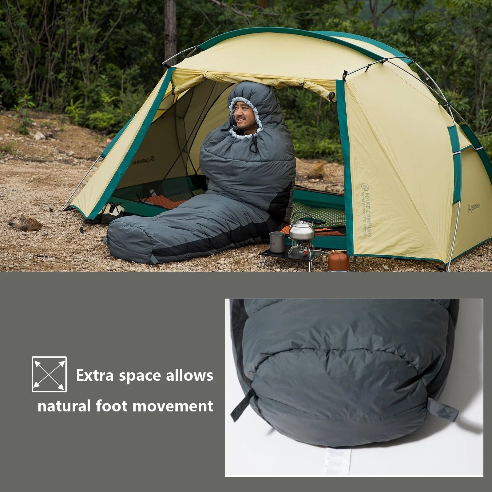 Winter Mummy Duck-Down Sleeping Bag – OEM product image 5