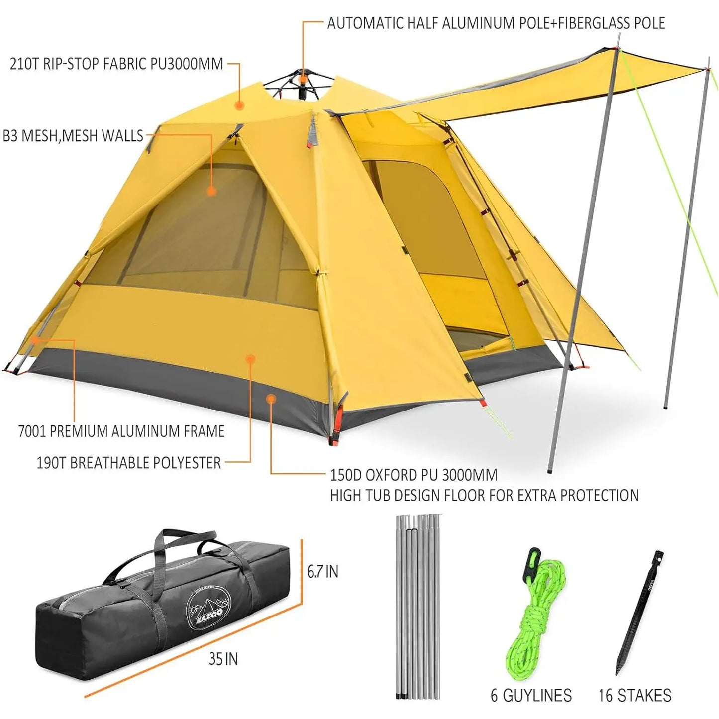Double-Layer Outdoor Camping Tent – OEM product image 1