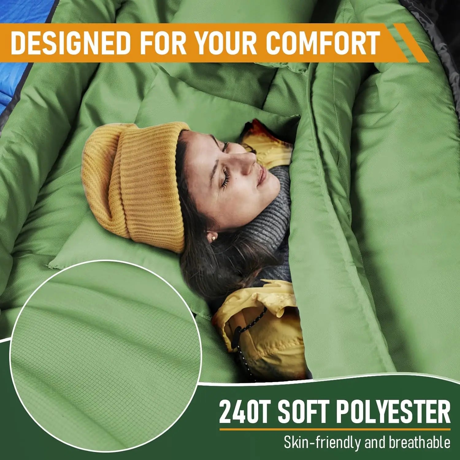 Convertible Double Sleeping Bag Set (QS-SB-012) – product view 8