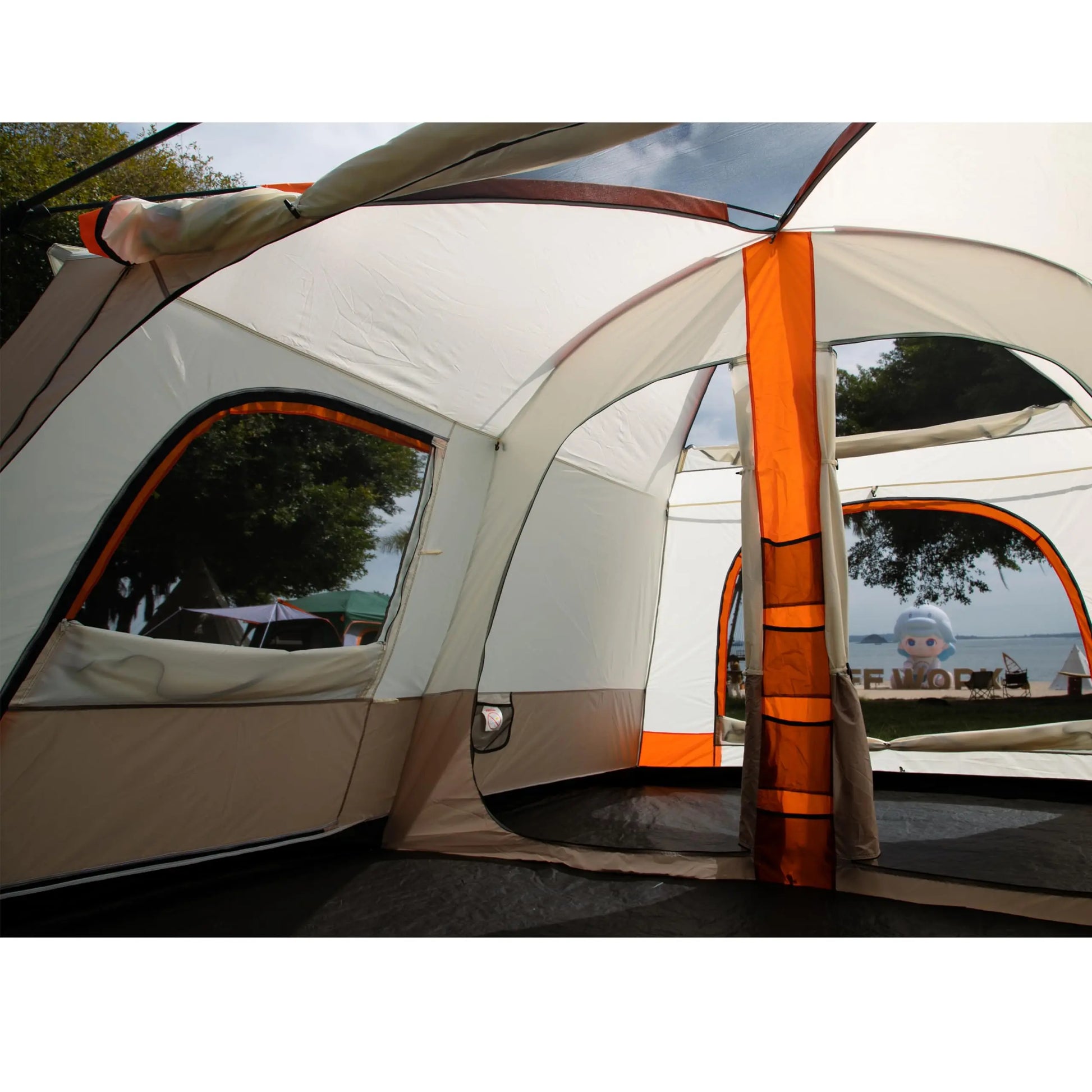 2-Room, 3-Door Straight-Wall Family Tent – OEM product image 5