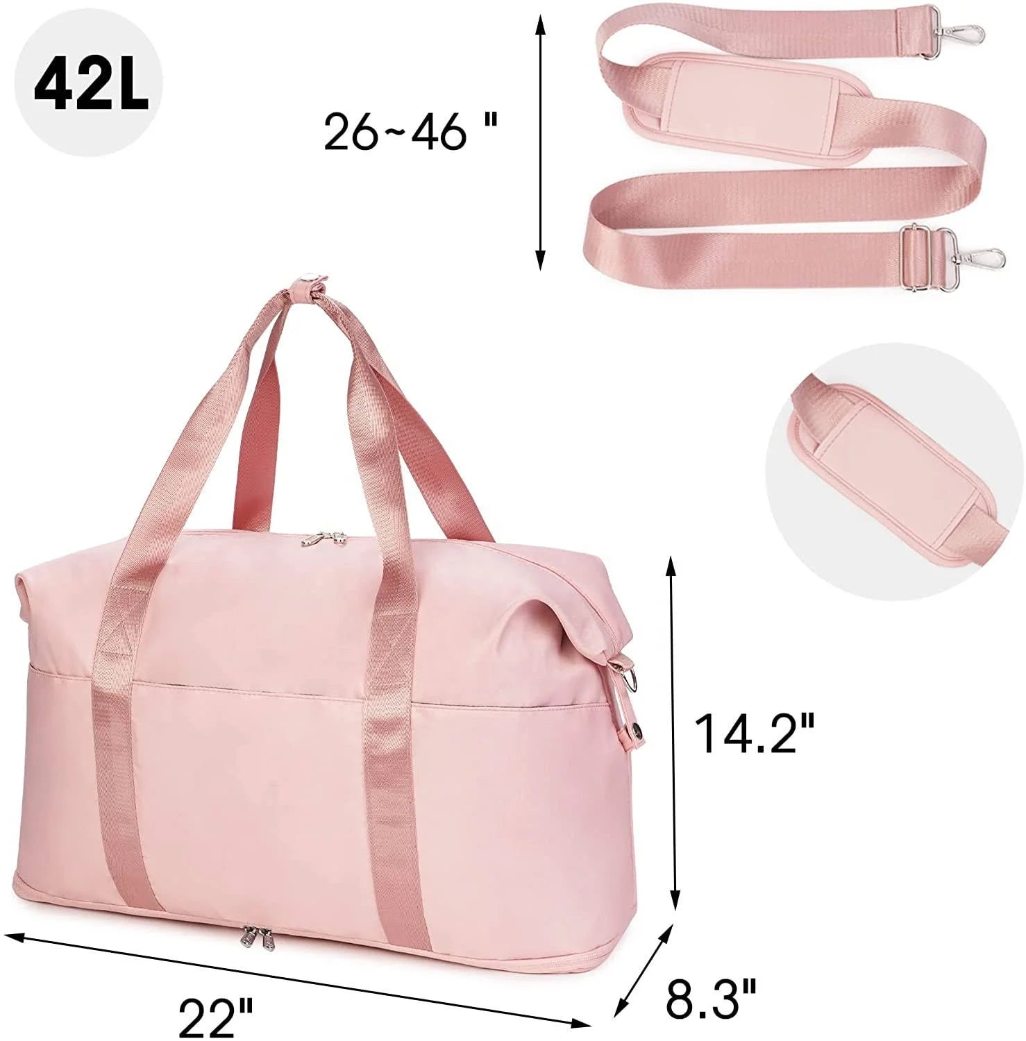 Water-Resistant Weekender Duffel (QS-DB-002) – product view 5