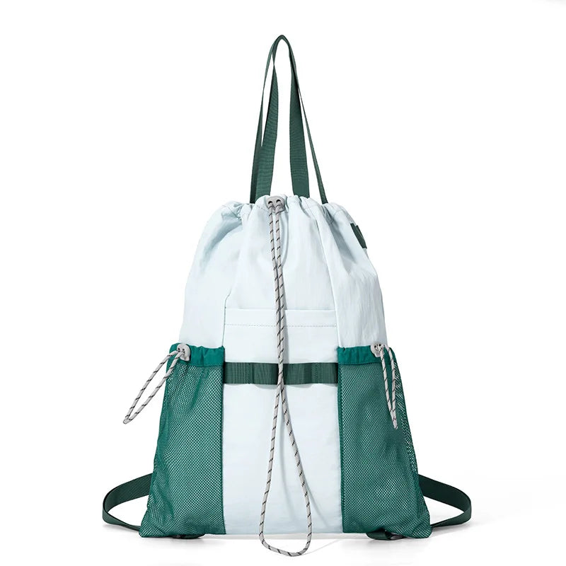 Denim Drawstring Sports Backpack (QS-BP-031) – product view 3