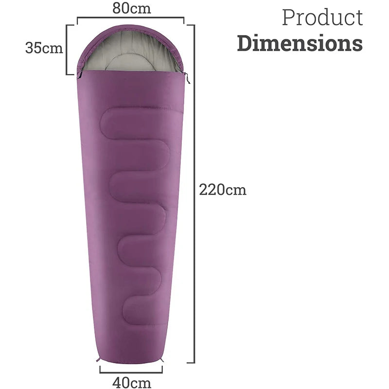 4-Season Hooded Mummy Sleeping Bag (QS-SB-005) – product view 6