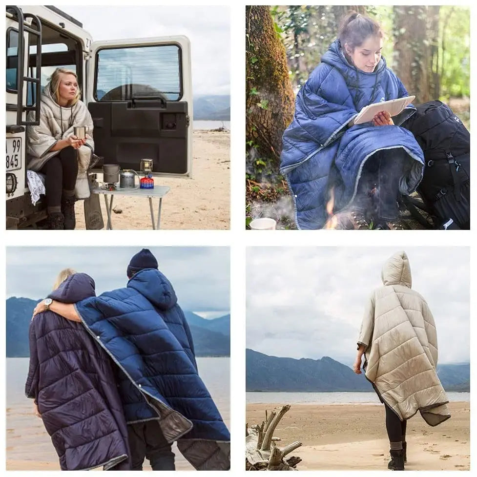 Wearable Insulated Sleeping Poncho (QS-SB-014) – product view 7