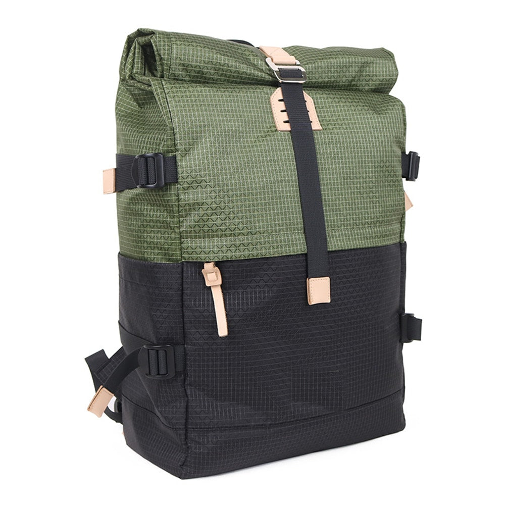 Color-Block Roll-Top Backpack (QS-BP-003) – product view 2