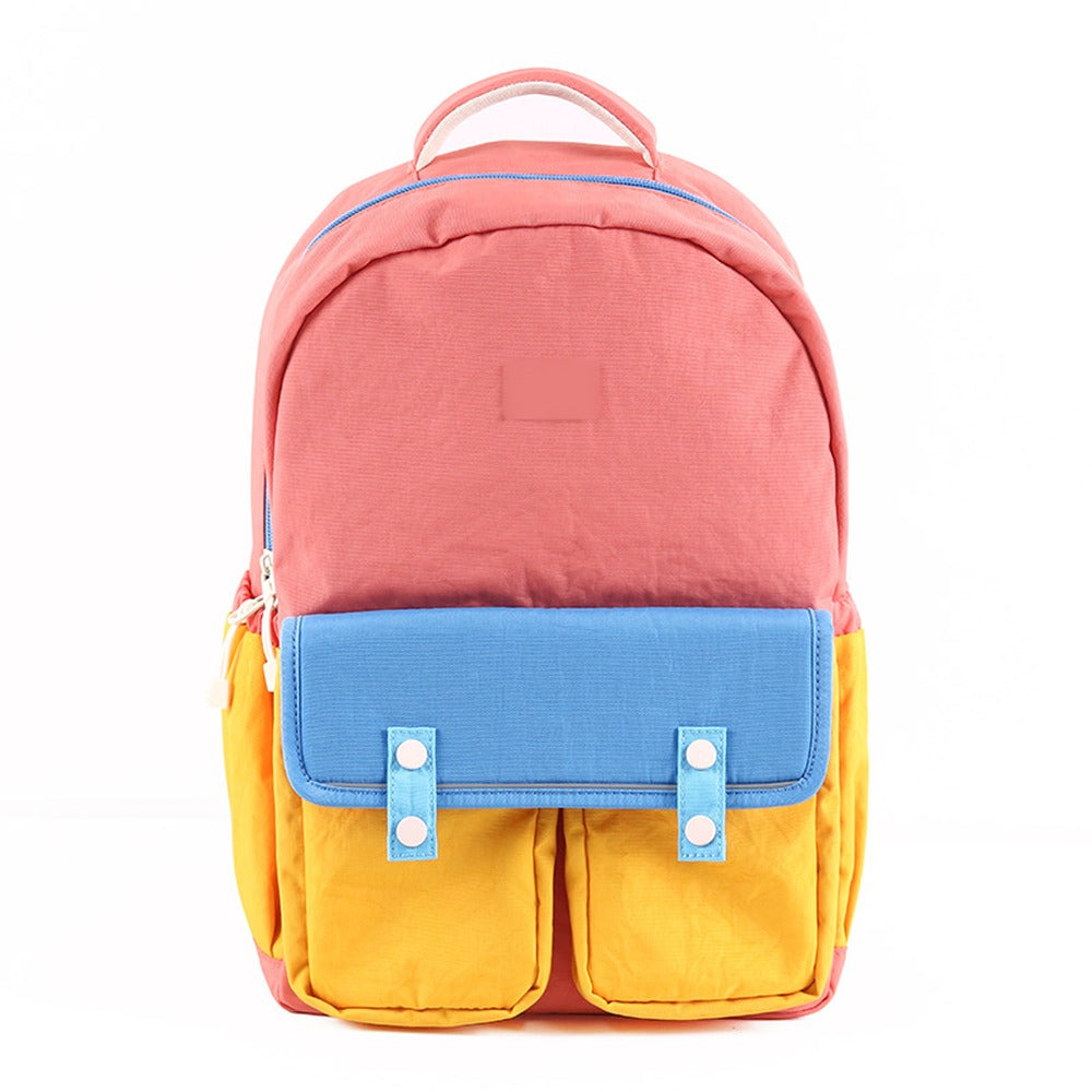Color-Block School Backpack (QS-BP-013) – product view 4