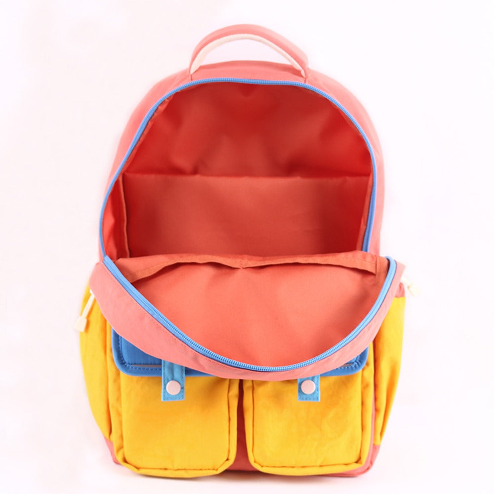Color-Block School Backpack (QS-BP-013) – product view 5